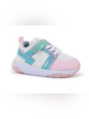 See Kai Run Viento Mermaid Sneakers Toddler Girls Size 11 Pink Blue Hook Loop